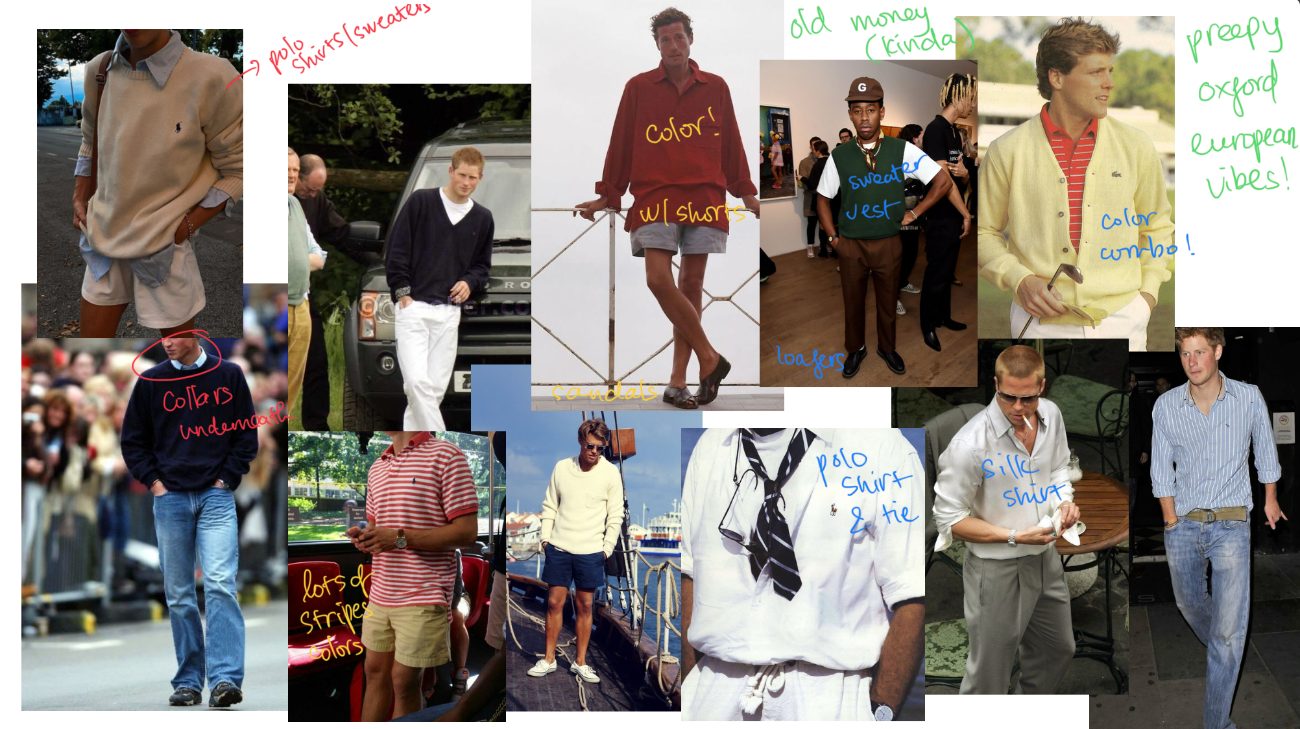 old money preppy moodboard